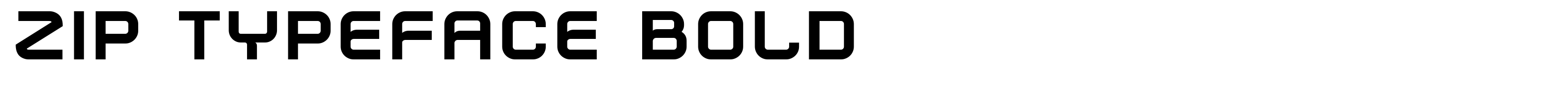 Zip Typeface Bold